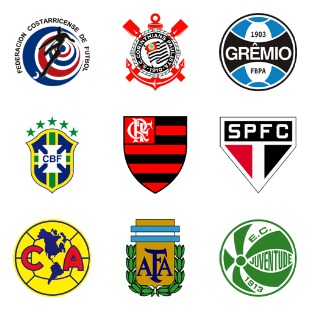 South American Football Club icon sets preview