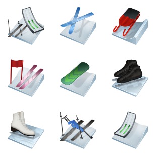 Winter Olympics icon sets preview