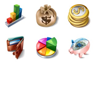 Finance icon sets preview