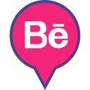 behance, social, pin, media, logo icon