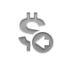 sign, left, dollar, currency icon