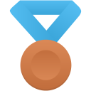 Bronze metal blue icon