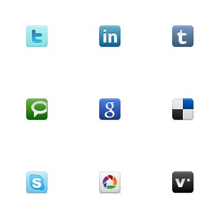 Social Network icon sets preview