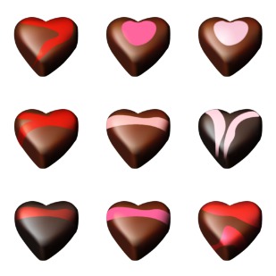 Chocolate Hearts icon sets preview