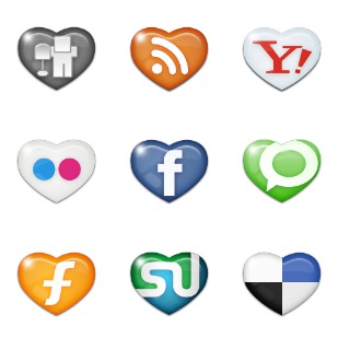 12 Sweet Social Media icon sets preview