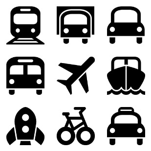 Symbol Transportation icon sets preview