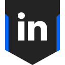 linkedin, social, media, logo icon