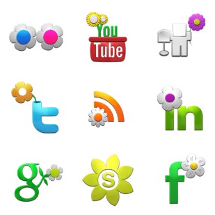 Spring Social icon sets preview