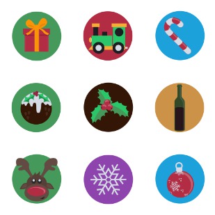 Media Monster Christmas icon sets preview