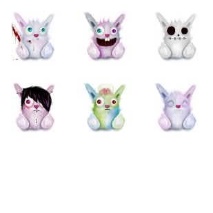 Rabbits icon sets preview