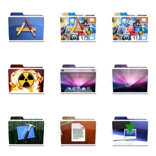 Macintag Folders. White Edge icon sets preview