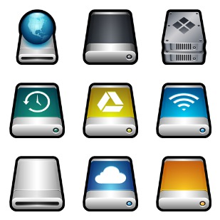 Hard Drive icon sets preview