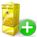 Add, Box, Letter icon