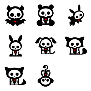 Skelanimals icon sets preview