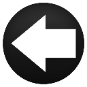 arrow, left, circle icon