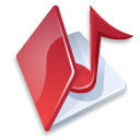 folder music red icon