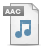 aac, paper, file, document icon