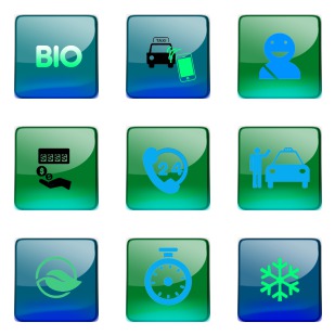 Eco Taxi icon sets preview