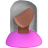 user female black pink grey icon