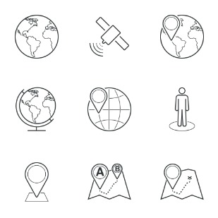 Location icon sets preview