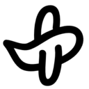 Airplane rounded white variant icon