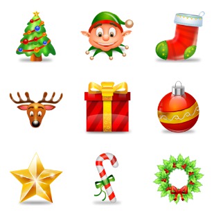 Stunning Christmas icon sets preview