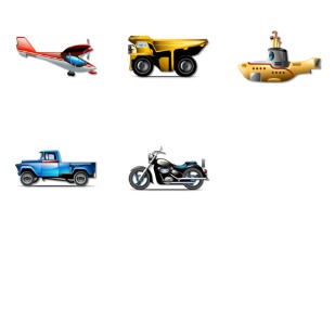 Transportation Brilliant icon sets preview