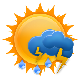 rain, sun, weezle, thunder icon