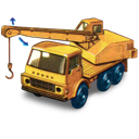 crane, truck, with, dodge, movement icon
