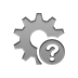 help, gear icon