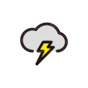 clouds, weather, night, storm icon