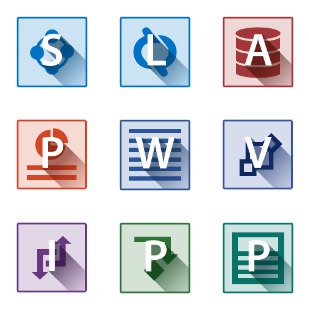 Flats Msoffice 2013 icon sets preview