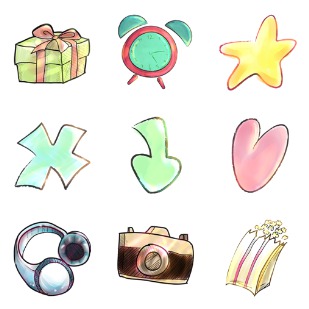 Cute icon sets preview