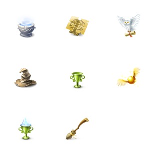 Harry Potter Object icon sets preview