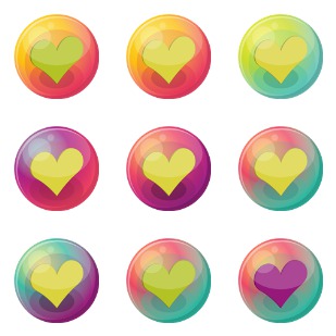 Heart Bubble icon sets preview