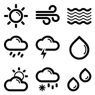 Weather icon sets preview