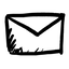 email, envelope, letter, letterhead, send, message, inbox, write, hand drawn, mail icon
