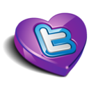 twitter heart purple icon