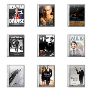Movie DVD icon sets preview