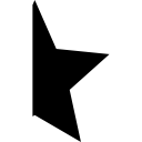 Half star shape icon