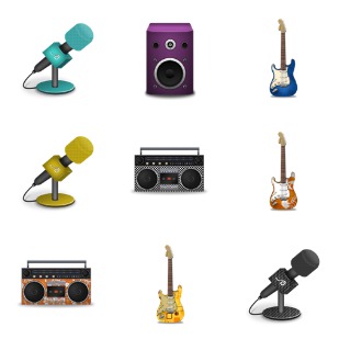 Music icon sets preview