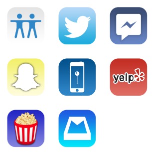 iOS 7 Style Popular App icon sets preview