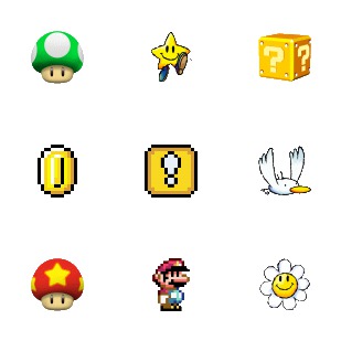 Super Mario icon sets preview