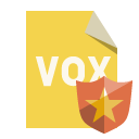 vox, shield, file, format icon