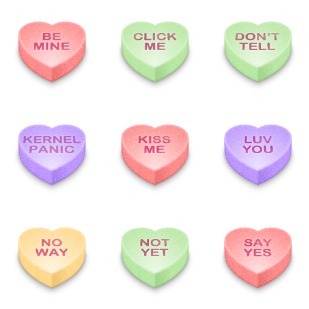 Valentine Hearts icon sets preview