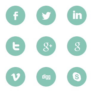 Cyan, Lime Green - icon sets preview