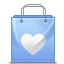 heart, love, bag icon