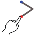 stroke, left, gestureworks, chevron icon