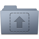 Upload Folder Graphite icon