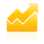 area, up, yellow, chart icon